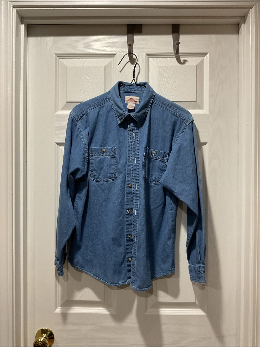 Classic Blue Denim Button-Down Shirt